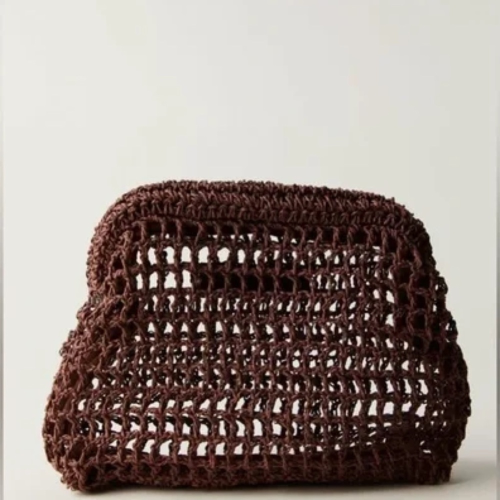 NWT FREE PEOPLE Sand Bound Clutch in Brown